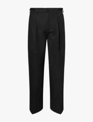OBEY Dean Pleated Woven Trousers in BLACK – Mens | Trousers & shorts | Casual
