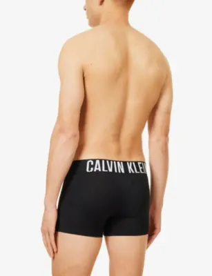 CALVIN KLEIN Branded-waistband pack of three stretch-woven trunks detail 3