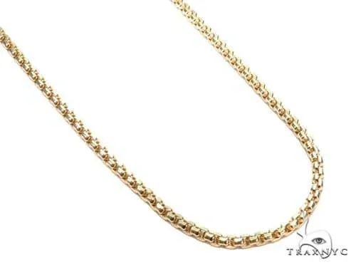 JALGAS - AMERICAS GOLD 14K Yellow Gold Hollow Round Box Chain 2.5mm 68113 in 18 Inches – Chain