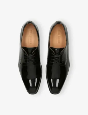 STEVE MADDEN Parscal Patent-Leather Lace-Up Shoes - EUR 45 / 11 UK MEN in BLACK, additional product view 2