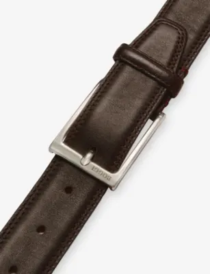 BOGGI MILANO Branded-Buckle Leather Belt - 32 detail 3