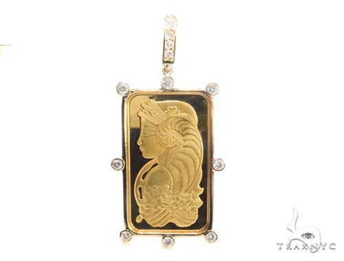 RINA - For Him FACTORY Gold Pamp Suisse Bar Diamond Pendant 43564 in Rose Gold – Pendant
