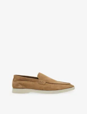 REISS Slip-On Suede Loafers - STONE - EUR 46 / 12 UK MEN in NAVY, additional product view 2
