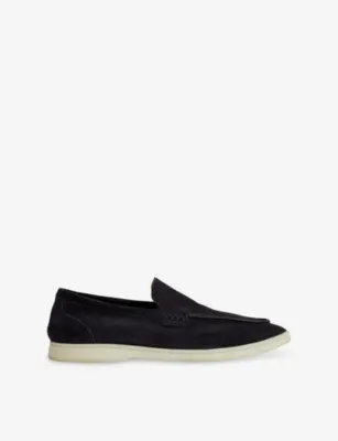 REISS Slip-On Suede Loafers - STONE - EUR 46 / 12 UK MEN in NAVY – Mens | Loafers