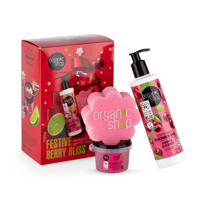 Organic Shop Festive Berry Bliss Body Care Gift Set 280ml/100ml