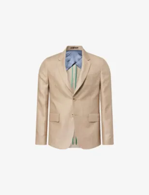 PAUL SMITH Single-Breasted Buggy-Lined Linen and Wool-Blend Blazer