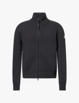 MONCLER Funnel-Neck Knitted Cardigan