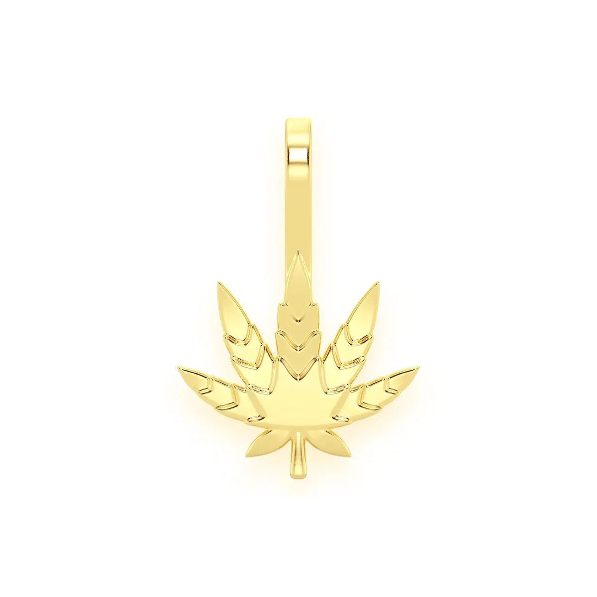 For Him Cannabis Leaf Diamond Pendant