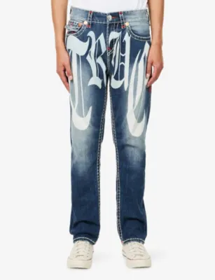 TRUE RELIGION Graphic-Print Bobby Denim Jeans detail 3