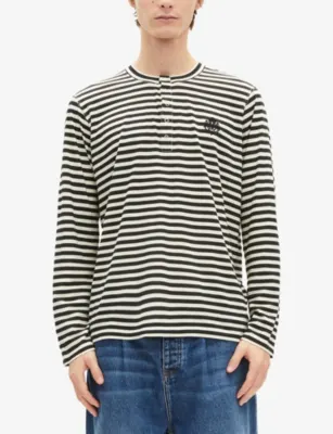 THE KOOPLES Striped Long-Sleeved Cotton-Jersey T-Shirt detail 3