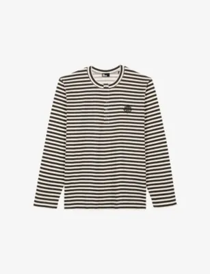 THE KOOPLES Striped Long-Sleeved Cotton-Jersey T-Shirt