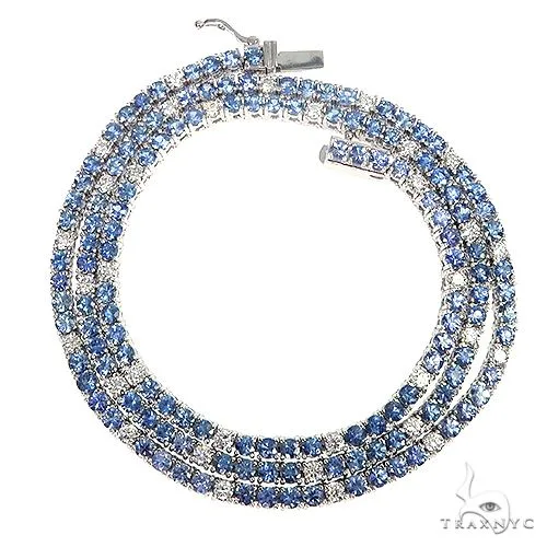 PIA - For Him GEMSTONES Jesse 'Ice' Sapphire Diamond Tennis Chain 66907 in Rose – Chain