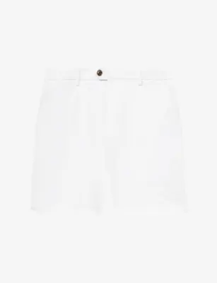 REISS Wicket Straight-Leg Stretch-Cotton Shorts - AIRFORCE BLUE - 28S detail 2