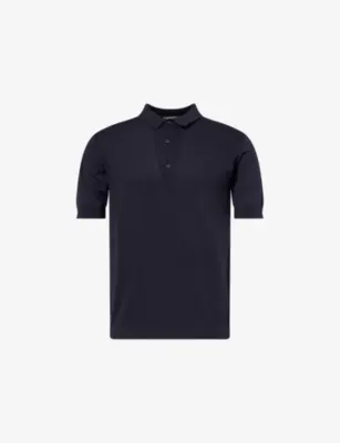 JOHN SMEDLEY Sea Island cotton polo shirt - MIDNIGHT detail 2