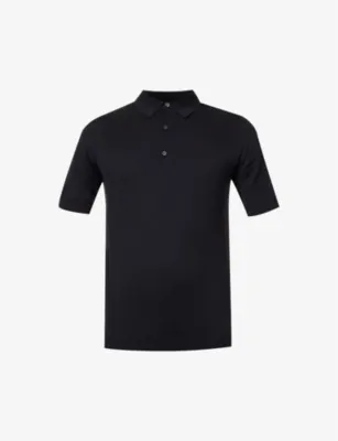 JOHN SMEDLEY Sea Island cotton polo shirt - MIDNIGHT