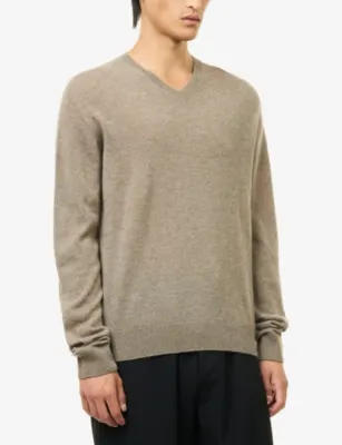 THE ROW Thamm V-Neck Cashmere Jumper detail 3