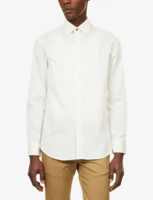 PAUL SMITH Pinstripe Long-Sleeve Cotton-Blend Shirt detail 3