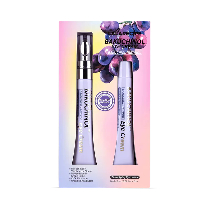 LALARECIPE Bakuchinol Eye Cream Duo Pack 20ml + 20ml