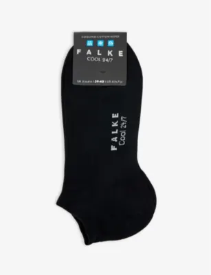 FALKE Cool 24/7 Cotton-Blend Socks - 9-9.5 in BLACK – Mens | Underwear & socks | Socks | Plain Socks