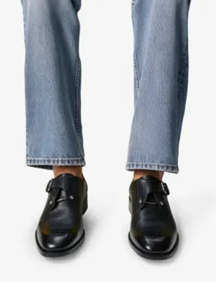 CHRISTIAN LOUBOUTIN Chambelimonk leather shoes - EUR 41 / 7 UK MEN in BLACK, additional product view 2