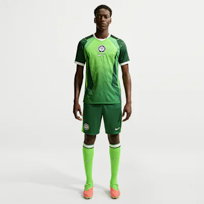 Nike Nigeria 2026 Stadium Home Men's Nike Dri-FIT Football Replica Shorts - Pine Green/Electric Green/White