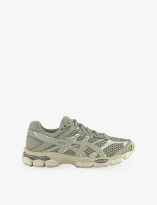 ASICS GEL-CUMULUS 16 Mesh and Leather Trainers - 5.5 in DRIED LEAF GREEN – Mens | Trainers | Lace up trainers