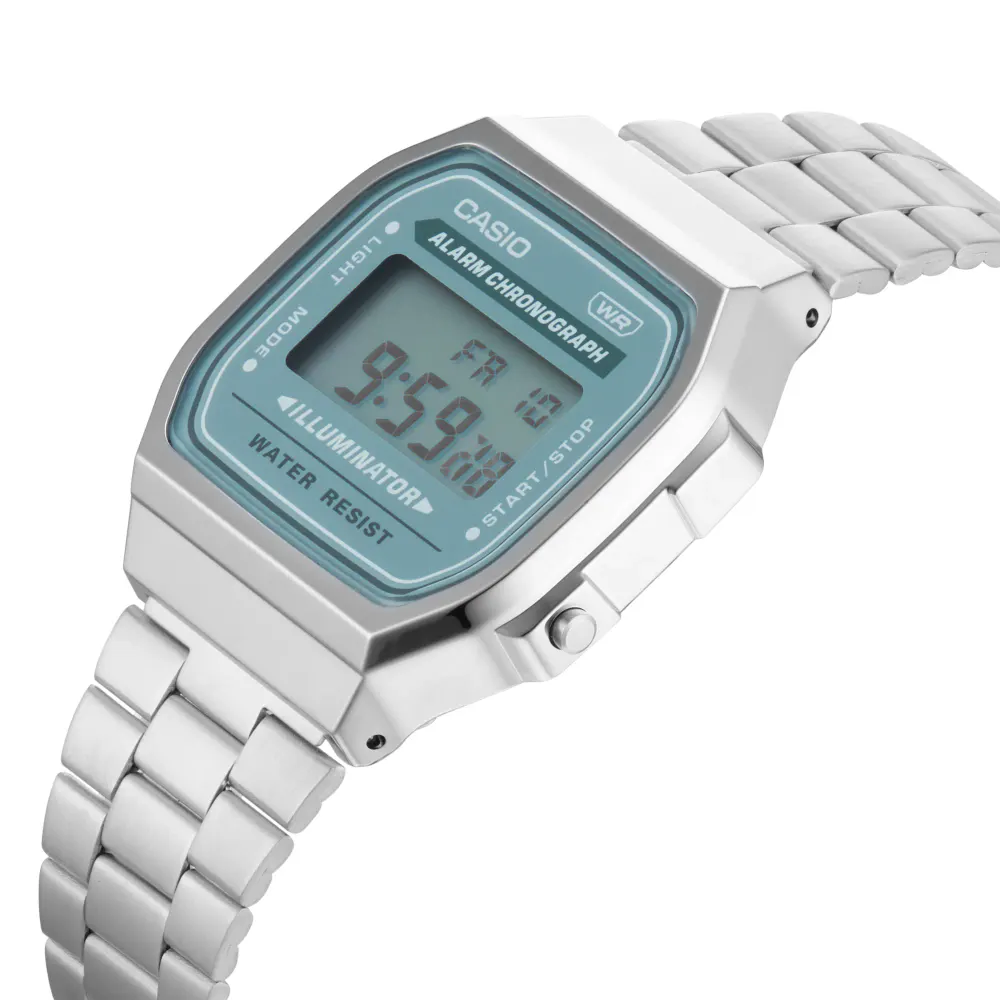 Casio Iconic A168 Mens Watch in Grey, additional product view 3