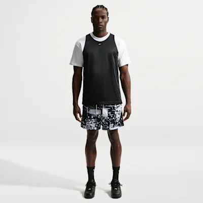 Nike Standard Issue Men's Dri-FIT 12.5cm (approx.) Mesh Basketball Shorts - White/Black/Pale Ivory