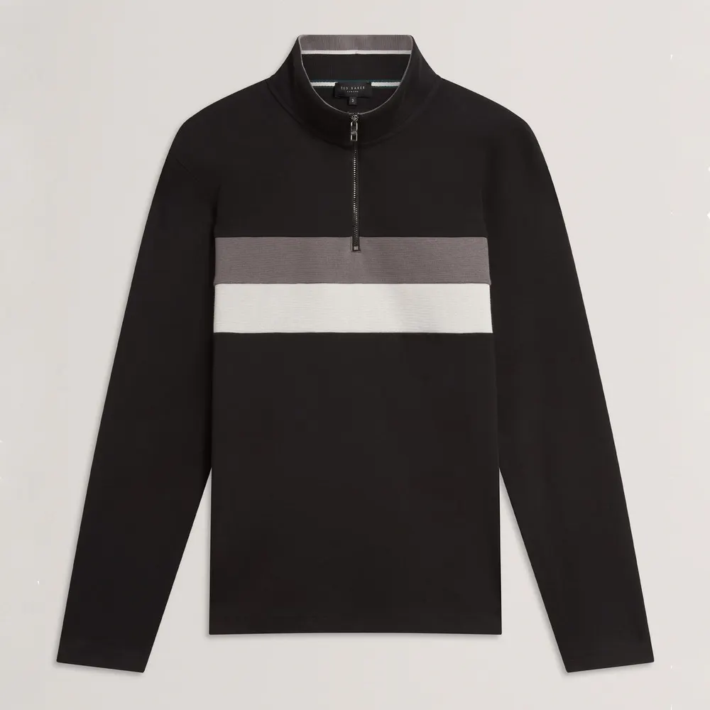 Ted Baker Men's 1/4 Zip Fleece in Black – Clothing