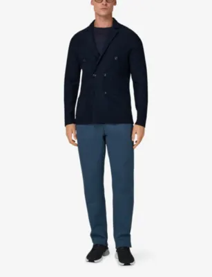 BOGGI MILANO Double-Breasted Knitted Cotton Jacket detail 2