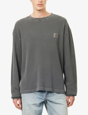CARHARTT WIP Vista Waffle Long-Sleeves Cotton-Jersey T-Shirt detail 3