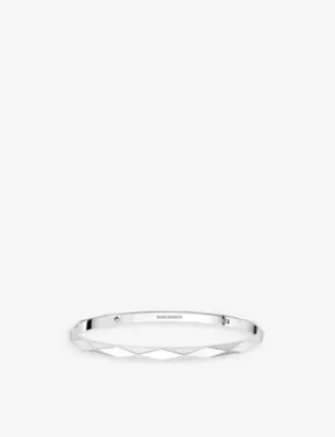 BOUCHERON Facette 18ct white-gold bangle bracelet - 18cm detail 2