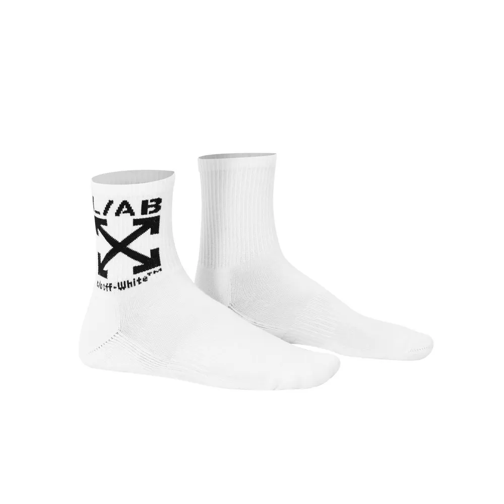 L AB Off White Men's Below-Calf Crew Socks 6 Pack detail 2