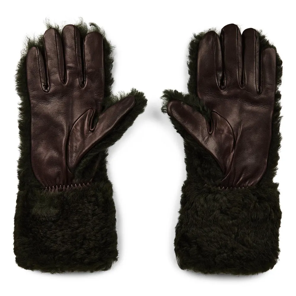 Bottega Veneta Men's Leather Gloves detail 2