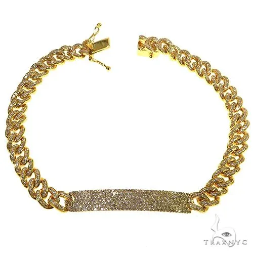 JALGAS - AMERICAS DIAMONDS Micro Pave Diamond Plate Miami Cuban Links Iced Out Bracelet 7 Inches 68136 in Rose – Bracelet