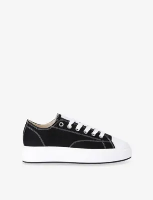ARNE Homerun Canvas Low-Top Trainers - EUR 44 / 10 UK MEN in BLK/WHITE – Mens | Trainers | Lace up trainers