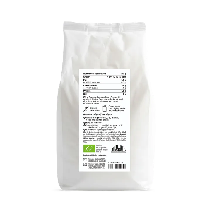 Vilgain Organic White Rice Flour 500 g detail 2