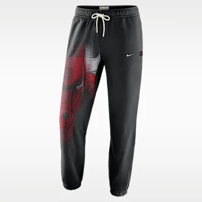Nike Chicago Bulls Standard Issue Men's Fleece Basketball Trousers - Black/White