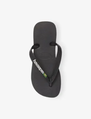 HAVAIANAS Brasil-Flag and Logo Rubber Flip Flops - 1/2 detail 2