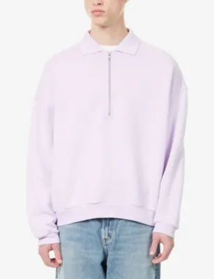AGOLDE Pace Quarter-Zip Cotton-Jersey Sweatshirt detail 3