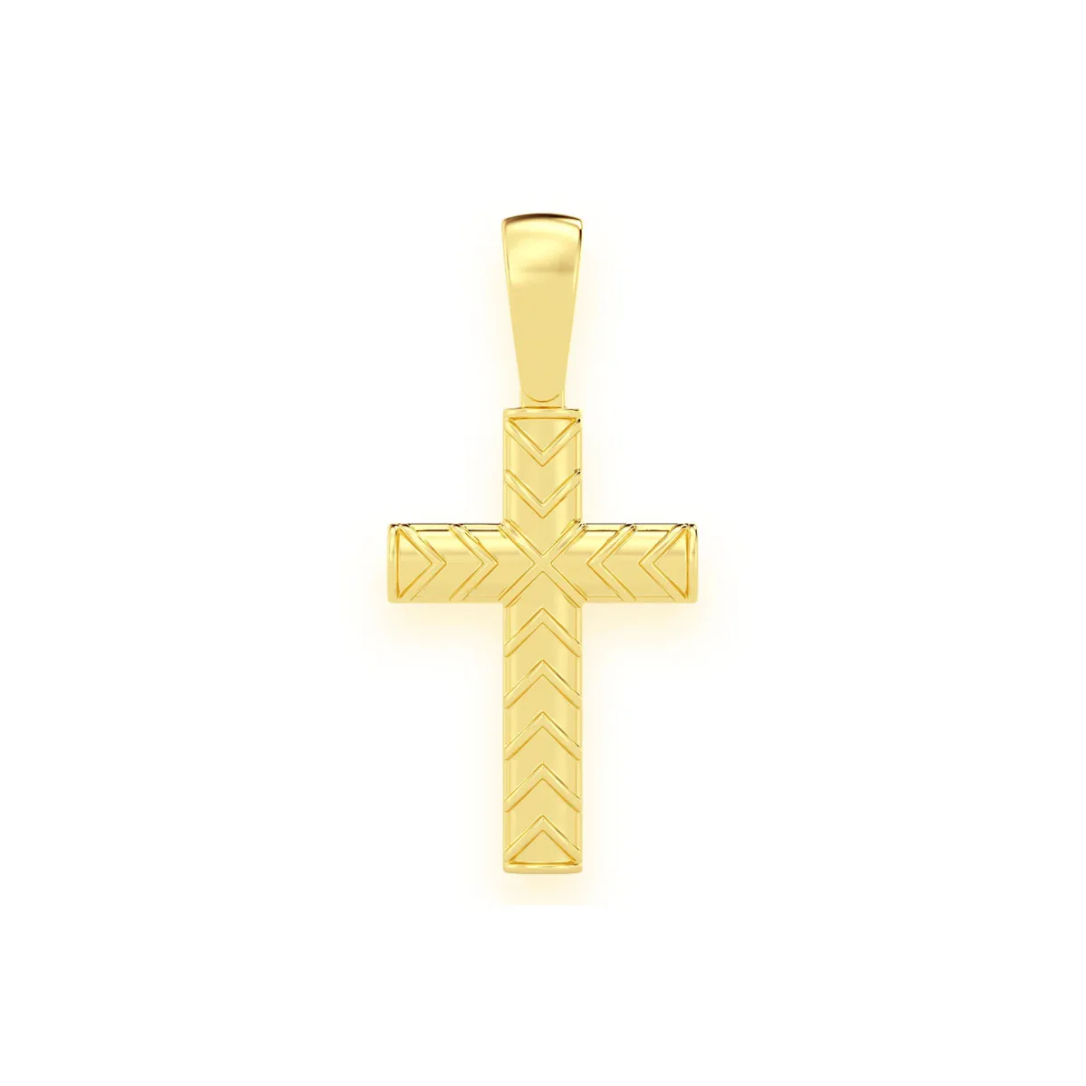 For Him X Design Cross Pendant in Plain / Yellow Gold – Pendant