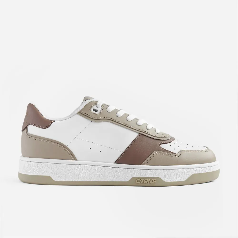 CTRNE Orgonite Sneakers in White/Brwn – Footwear