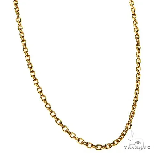 JALGAS - ROYAL CHAIN GROUP 14K Yellow Gold Diamond Cut Cable Link Chain 1.5mm 38220 in 16 Inches – Chain