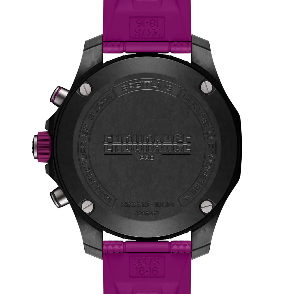 Breitling Endurance Pro 38mm Unisex Watch Purple Rubber in Black, additional product view 2