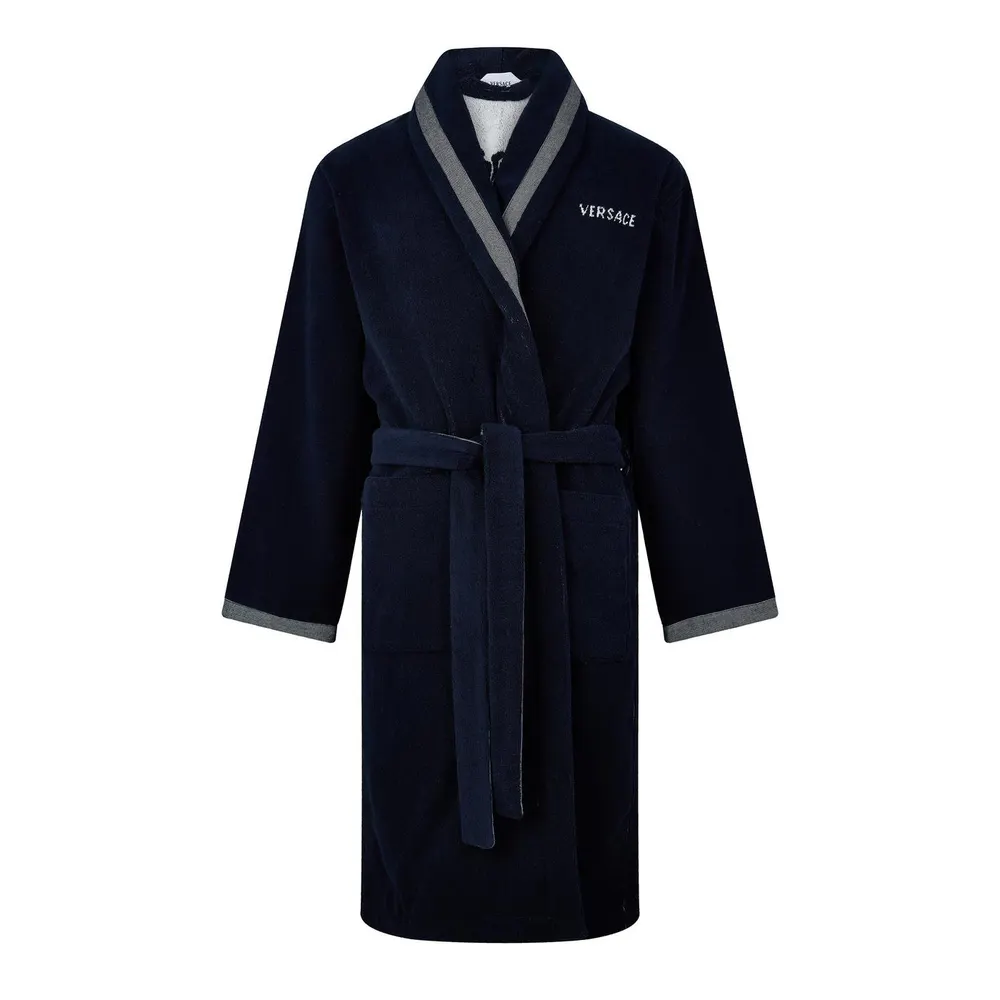 Versace Home Cotton-Terry Jacquard Bathrobe