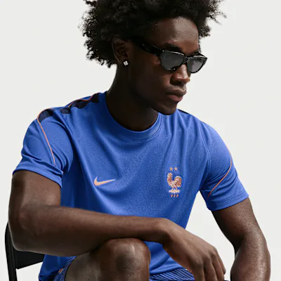 Nike FFF Strike Men's Nike Football Dri-FIT Short-Sleeve Top - Game Royal/Blackened Blue/Metallic Copper