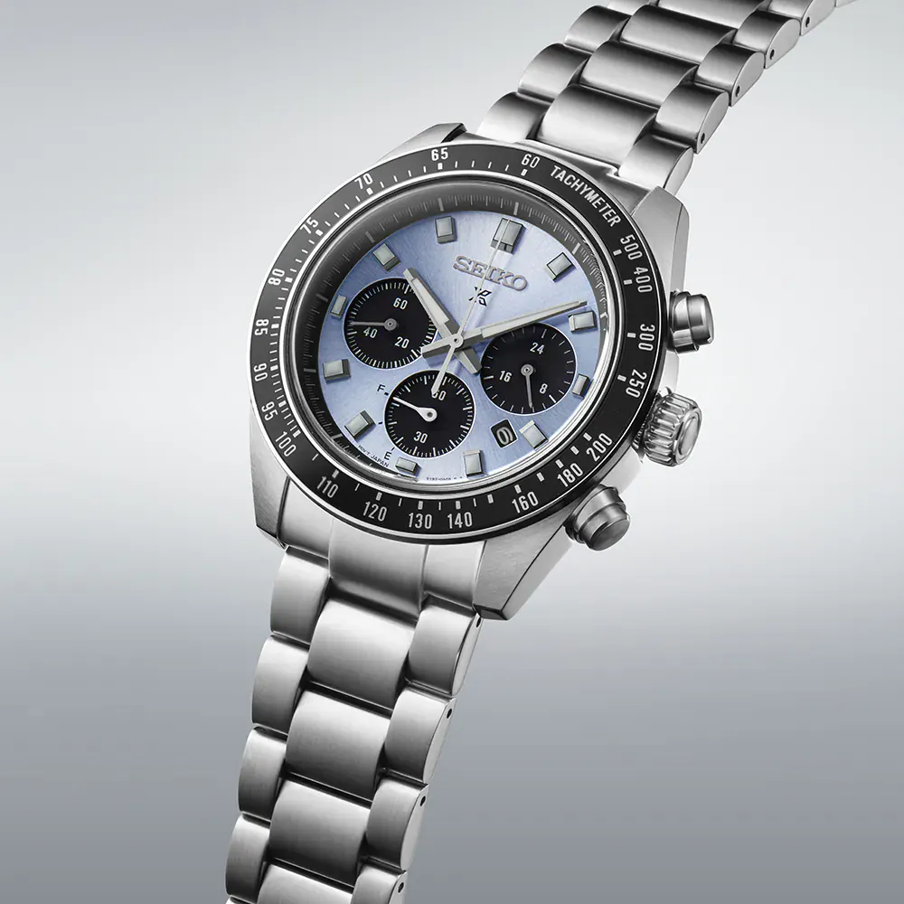 Seiko Prospex Prospex Crystal Trophy Speedtimer Solar Chronograph 41.5mm Mens Watch Blue detail 3