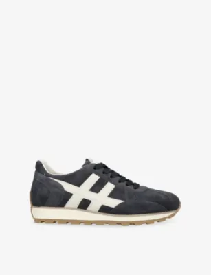 HOGAN Allacciato H671 Slash Suede Trainers - EUR 42 / 8 UK MEN in BLUE/DRK.C – Mens | Trainers | Lace up trainers