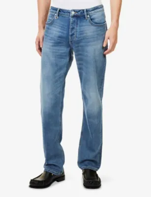 NEUW Lou Nowhere Straight-Leg Stretch-Denim Blend Jeans - 34/34 in Mid Vintage Indigo, additional product view 3