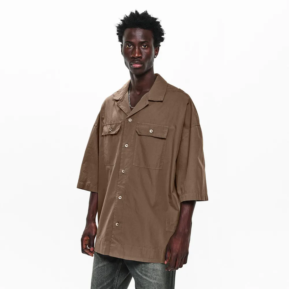 Rick Owens Drkshdw Men's Short Sleeve Plain Shirt detail 3